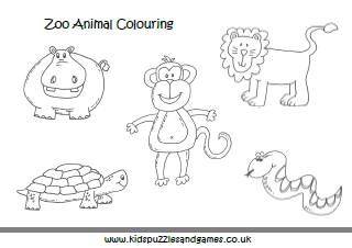 Zoo animal louring sheet