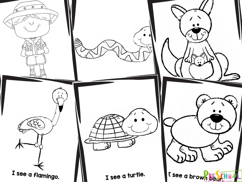 Free printable zoo animal coloring pages