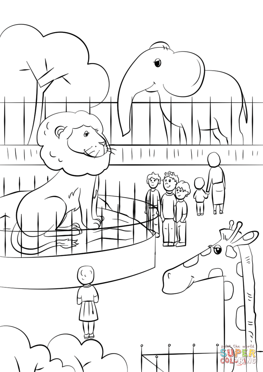 Free printable zoo animal template