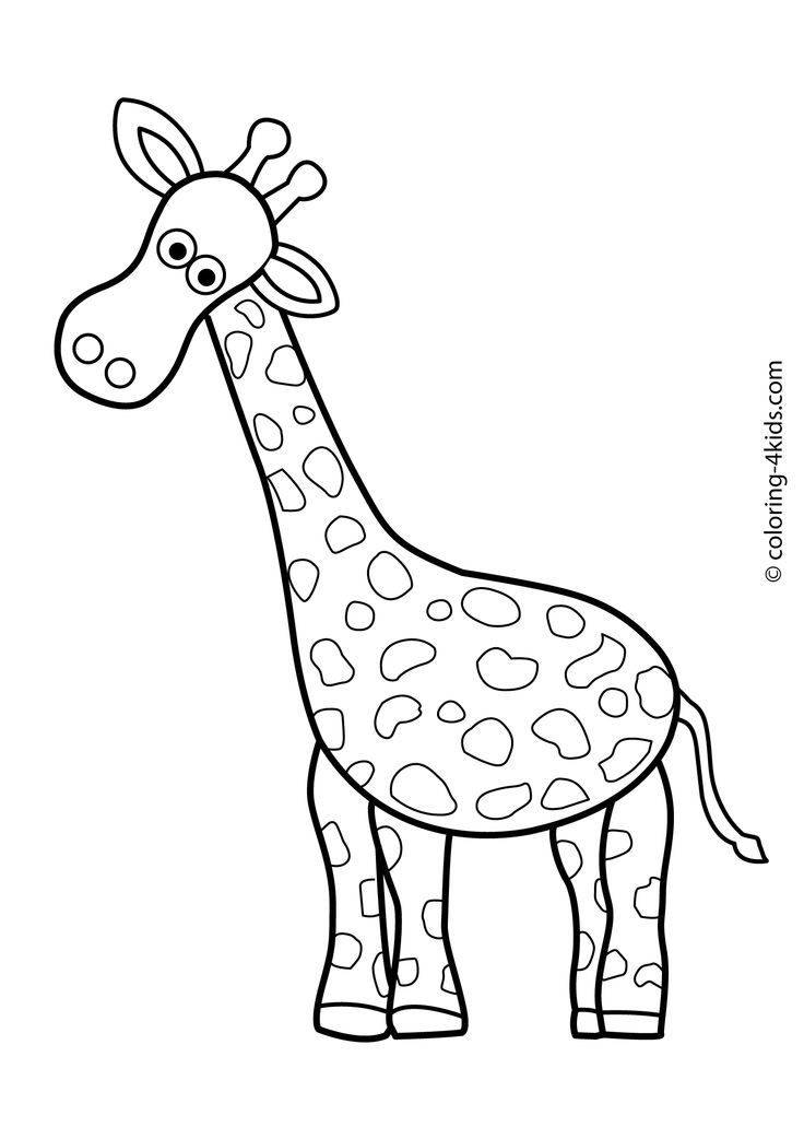 Giraffe animals coloring pages for kids printable free zoo animal coloring pages farm animal coloring pages zoo coloring pages