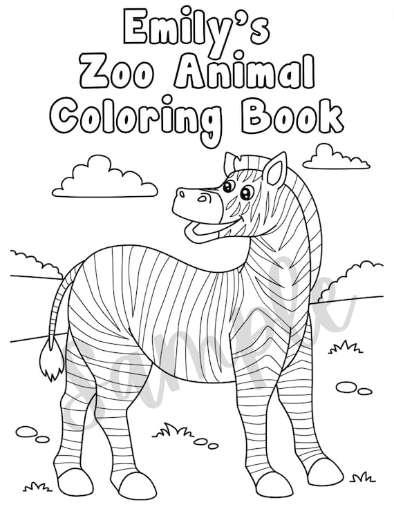 Set of customizable zoo animal theme coloring pages educational worksheets preschool homeschool kindergarten animal coloring pages