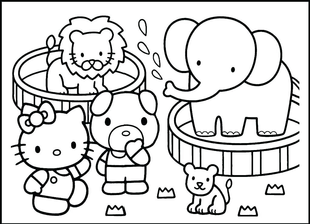 Zoo animals coloring pages