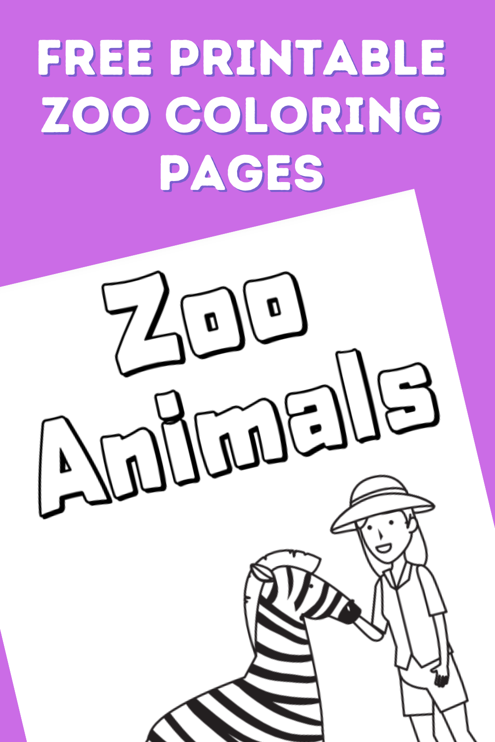 Printable zoo coloring pages