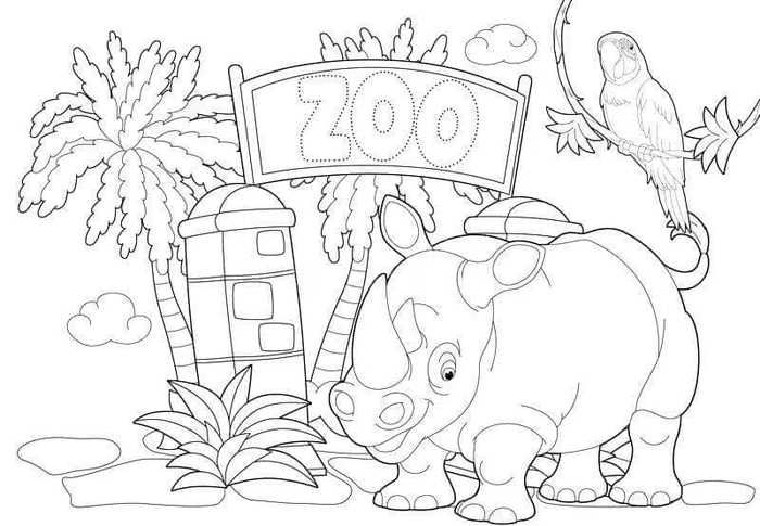 Free printable zoo coloring pages pdf