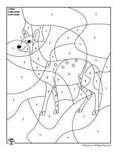 Preschool color by number animal coloring pages woo jr kids activities childrens publishing