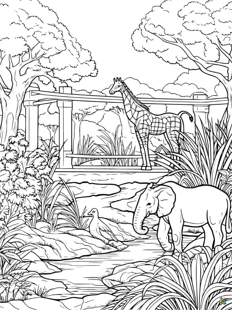 Zoo coloring pages â