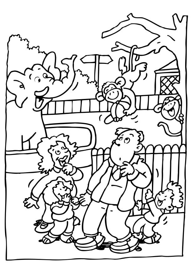 Free printable zoo coloring pages for kids