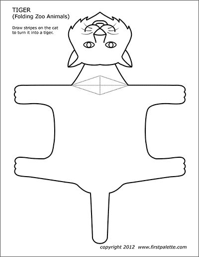 Folding zoo animal templates free printable templates coloring pages firstpalette zoo animal coloring pages animal templates zoo animals