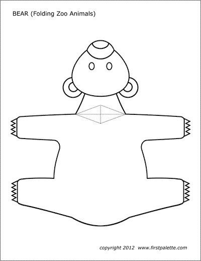 Folding zoo animal templates free printable templates coloring pages firstpalette animal templates paper animals printable flower coloring pages