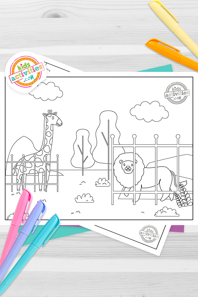 Fun free zoo animal coloring pages kids activities blog