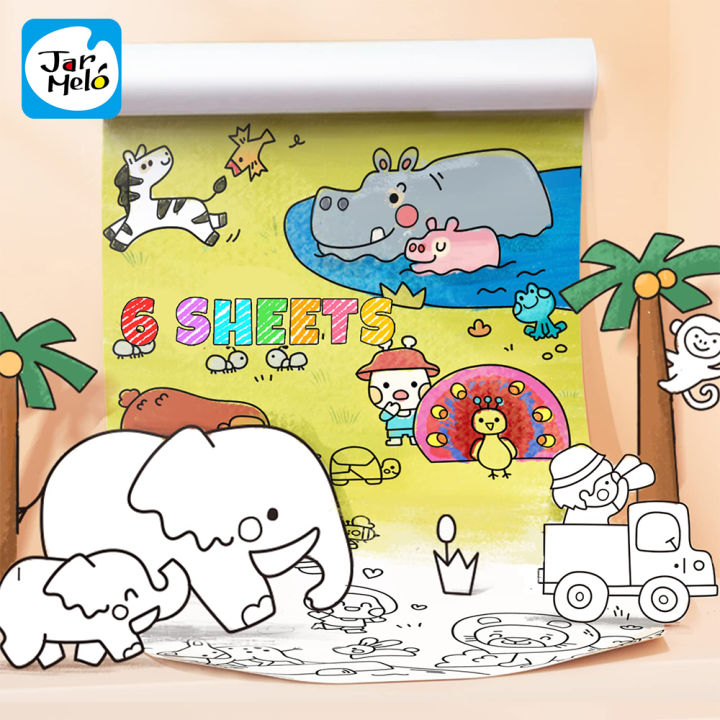 Jar melo animal coloring books for kids