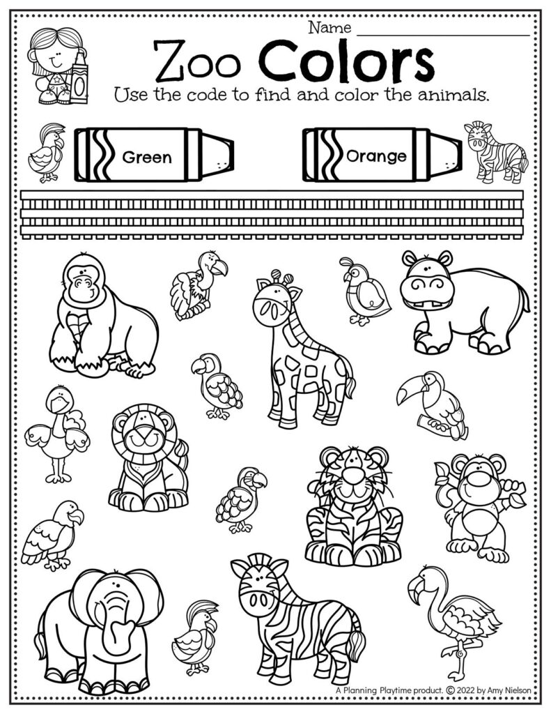 Preschool zoo activities