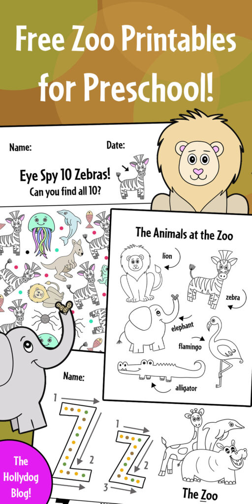 Preschool zoo theme lesson plan with free zoo printables the hollydog blog