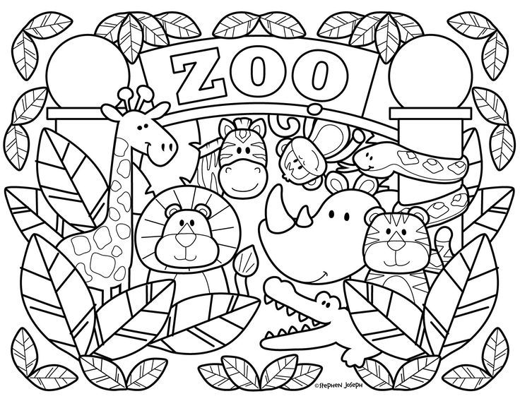 Discover the beauty of zoo animals with coloring pages