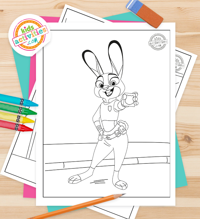 Free printable zootopia coloring pages kids activities blog