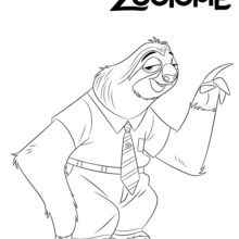 Flash from zootopia coloring pages