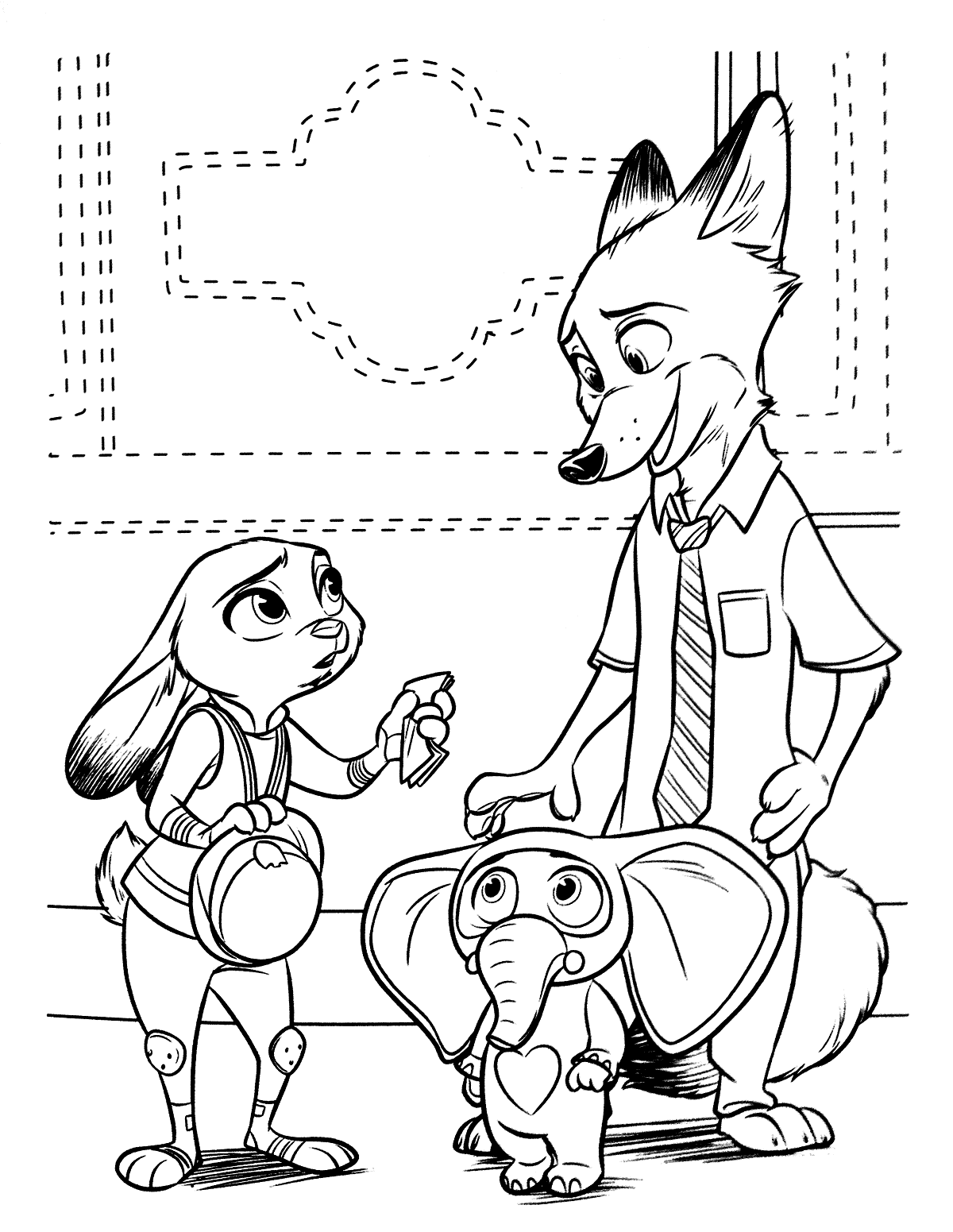 Zootopia coloring pages printable for free download