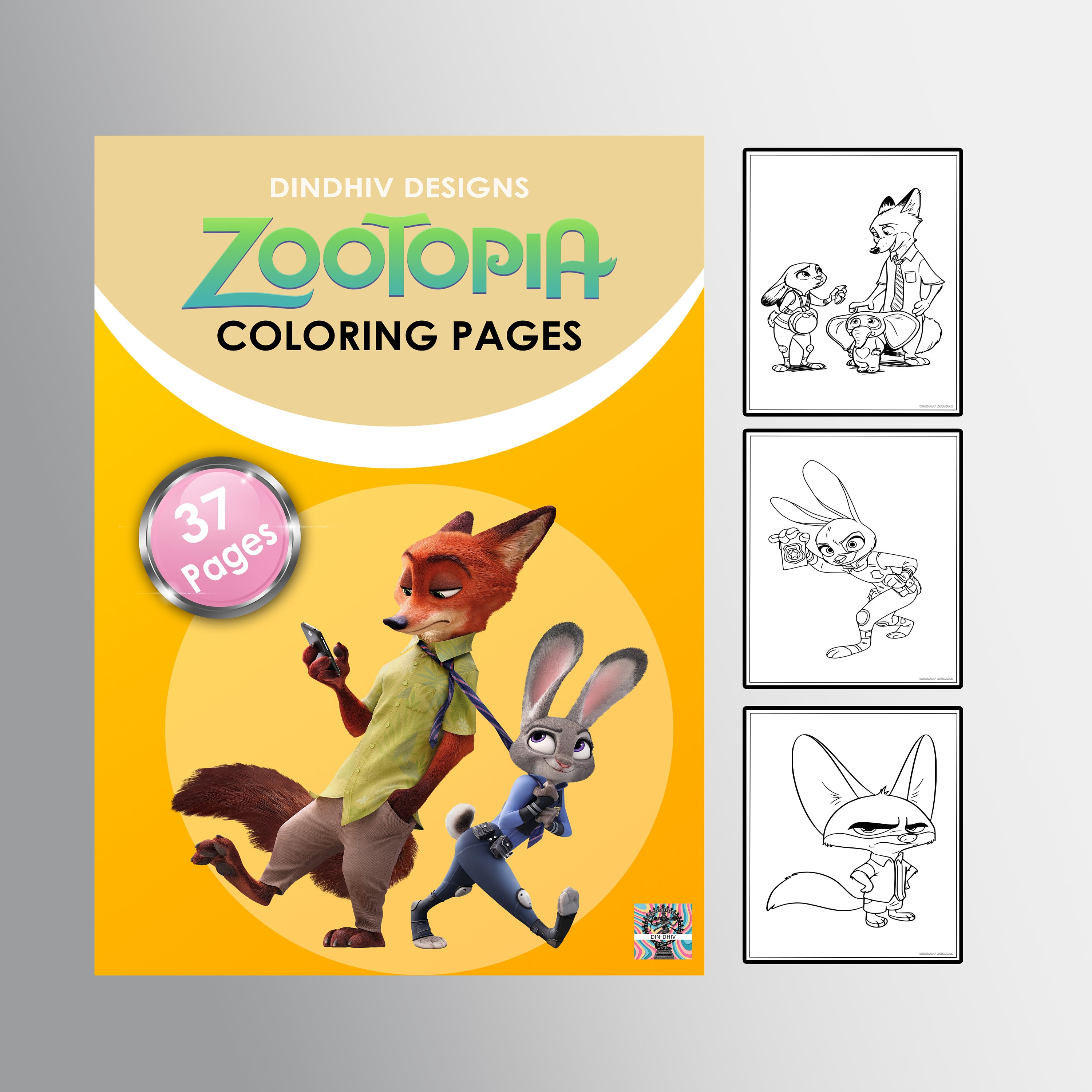 Colorful adventures in zootopia pages of joyful creativity digital delivery instant download