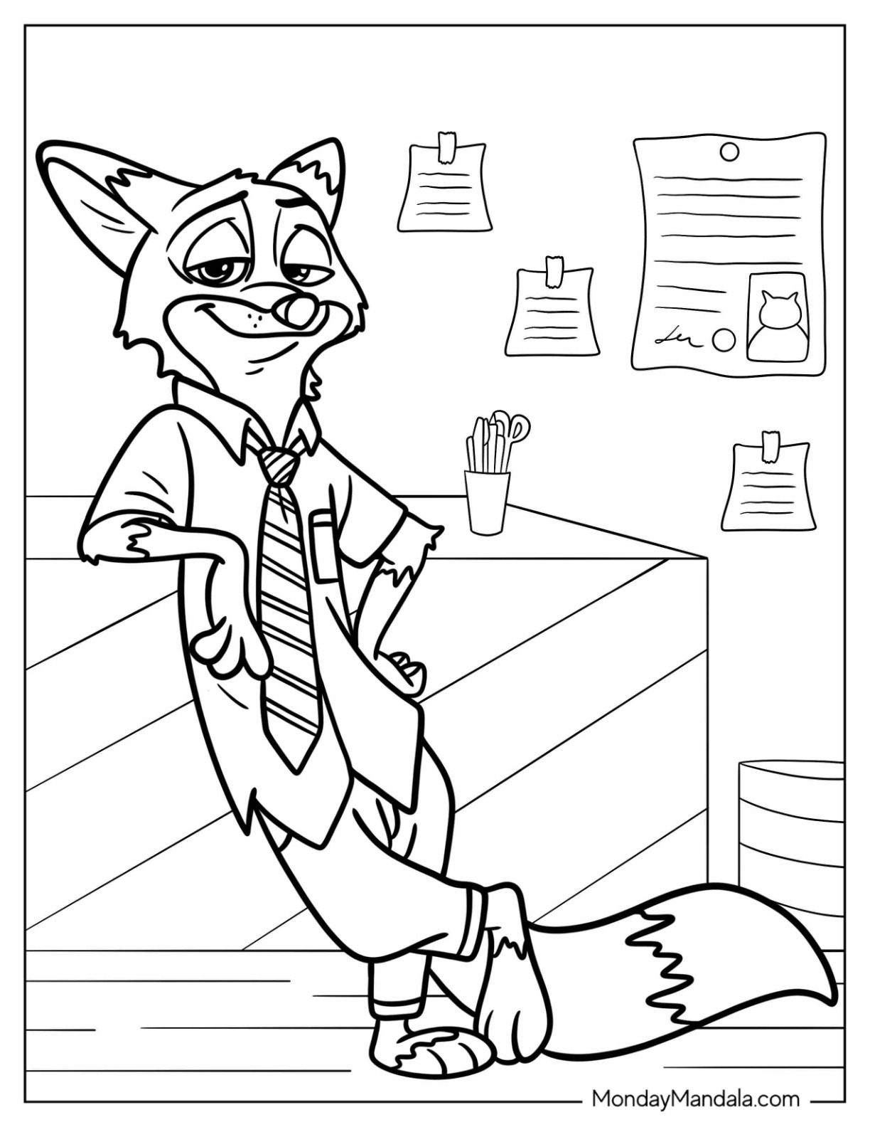 Zootopia coloring pages free pdf printables