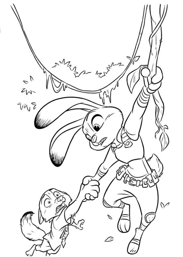 Disney zootopia coloring pages printable pdf