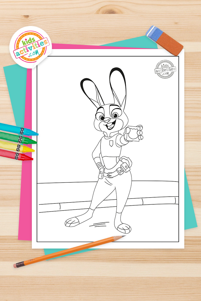 Free printable zootopia coloring pages kids activities blog