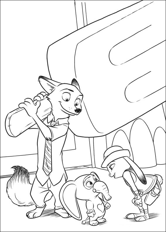 Zootopia coloring sheet