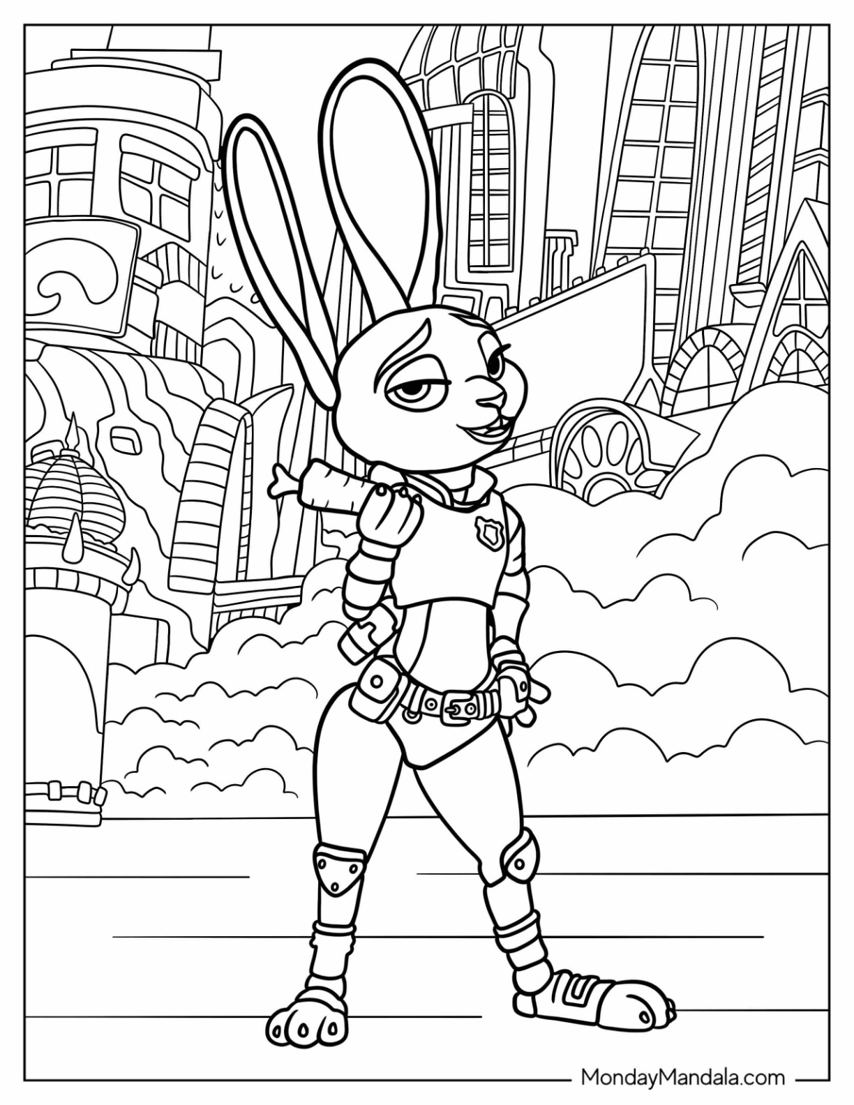 Zootopia coloring pages free pdf printables