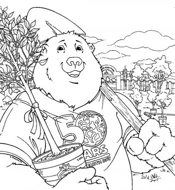 Coloring pages bear essential news