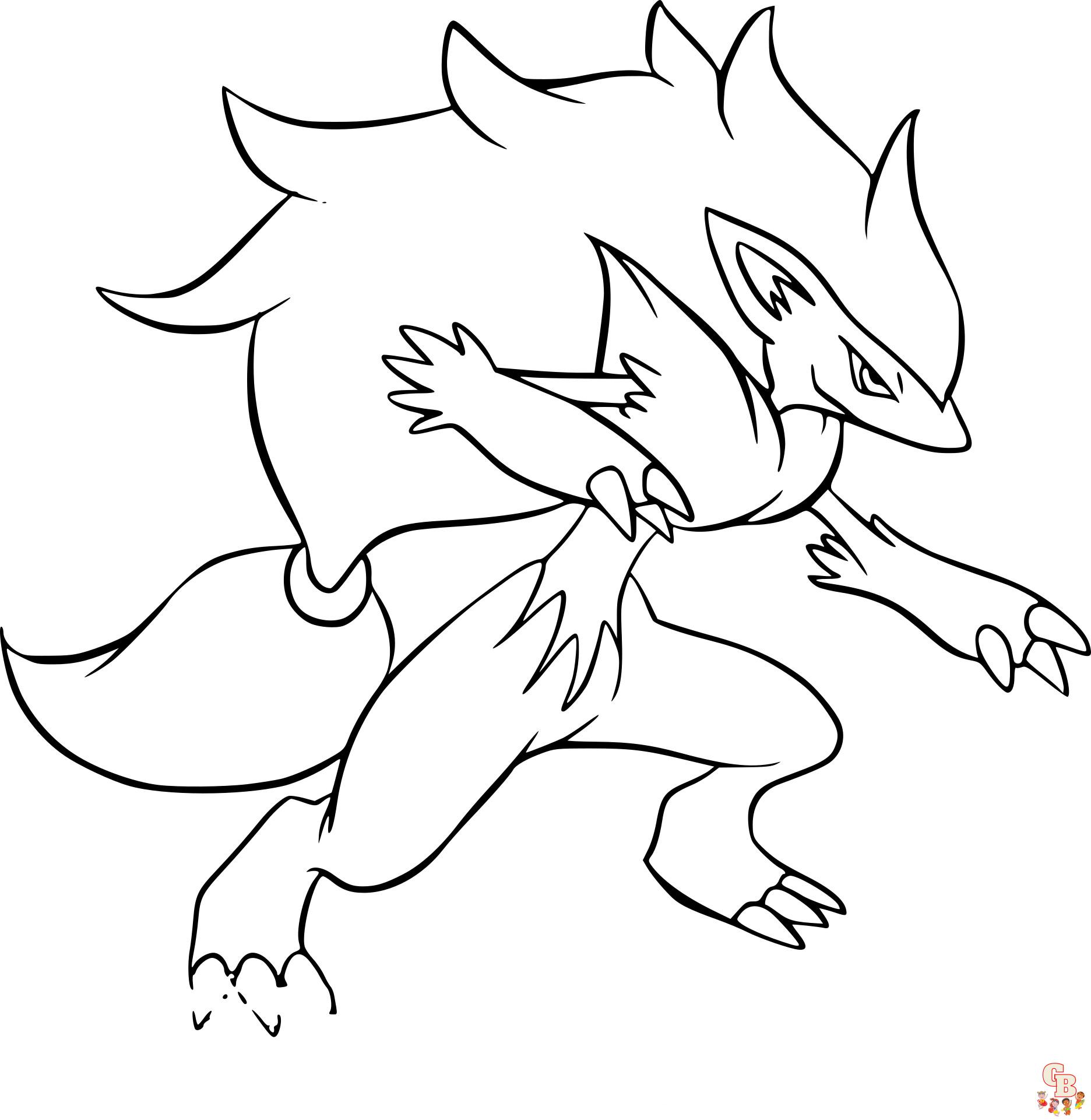 Garten of zoroark coloring pages morsomme og lãrerike pokãmon