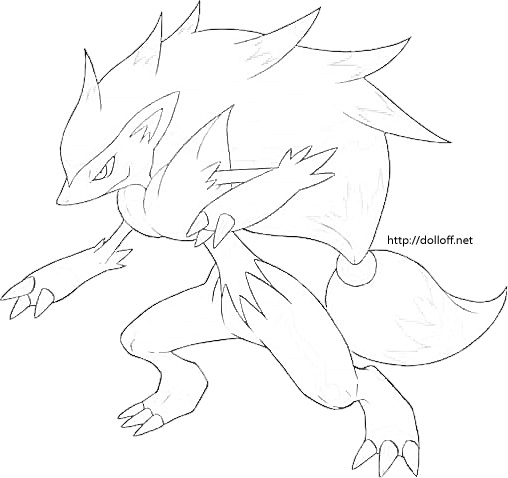 Zoroark coloring page by oreosaregood on