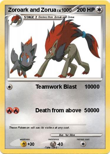 Pokemon zoroark and zorua