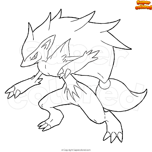 Coloring page pokemon zoroark