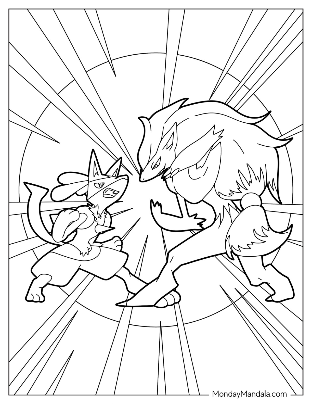 Lucario coloring pages free pdf printables