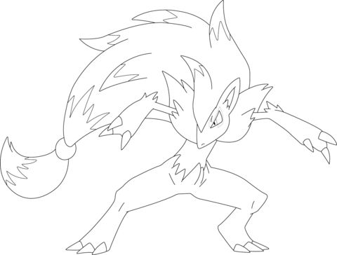 Josh the zoroark coloring page pokemon coloring pages pokemon coloring coloring pages