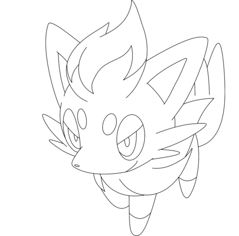 Zorua coloring page free printable coloring pages