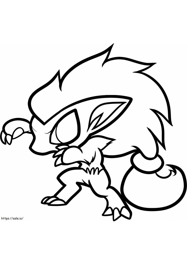 Chibi zoroark coloring page