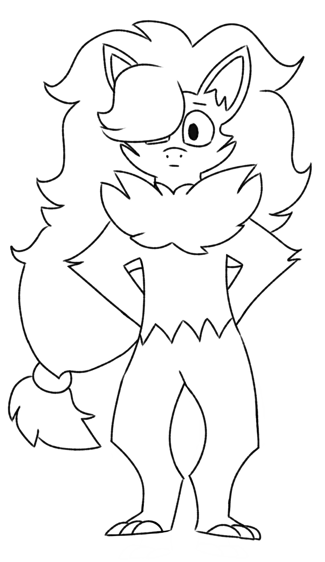 Sam the zoroark no color by divinezoroark on