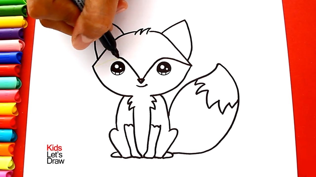 How to draw and color a fox kawaii learn draw kidsletsdraw