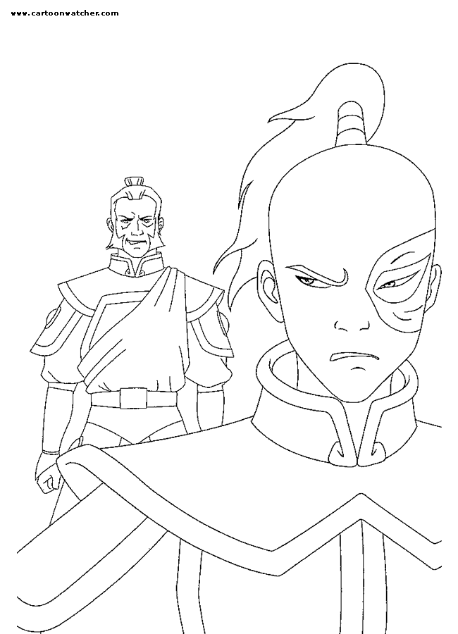 Prince zuko coloring page