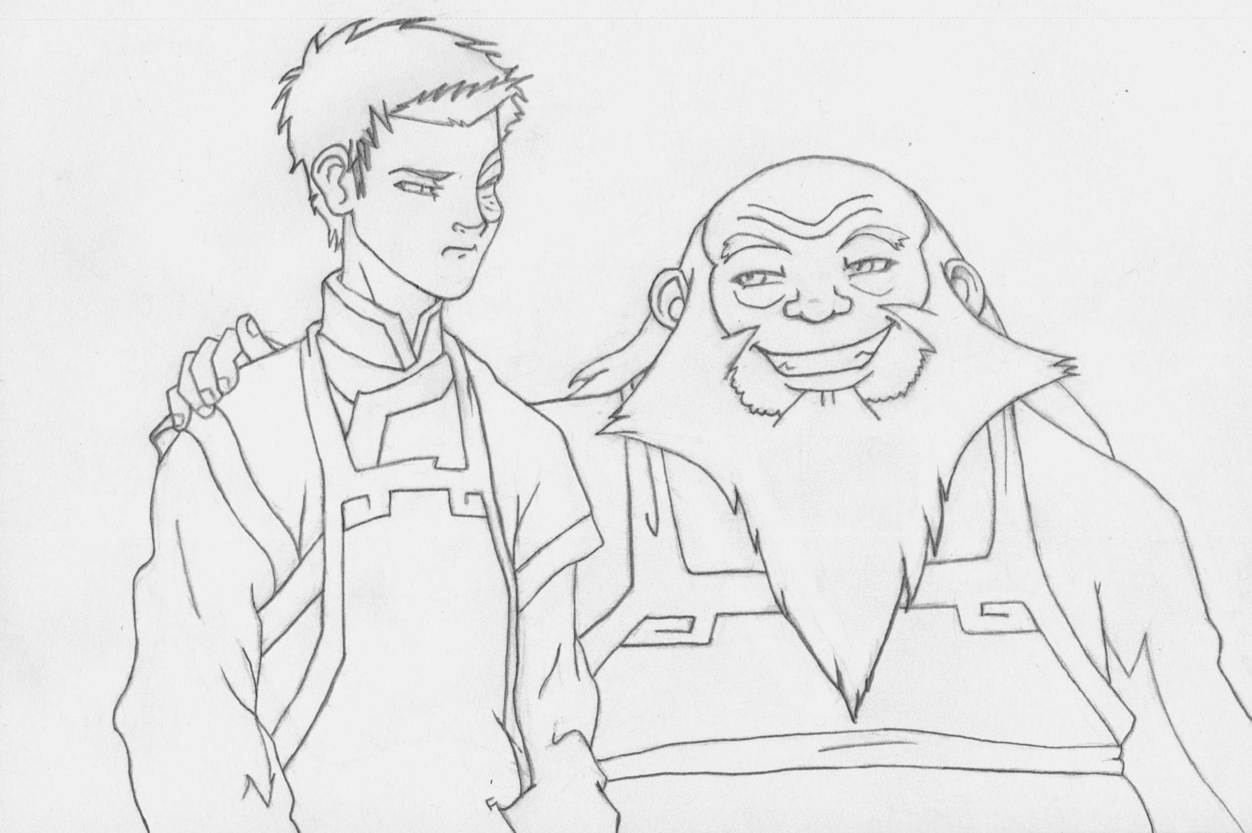 Fan content zuko and uncle iroh line art rthelastairbender