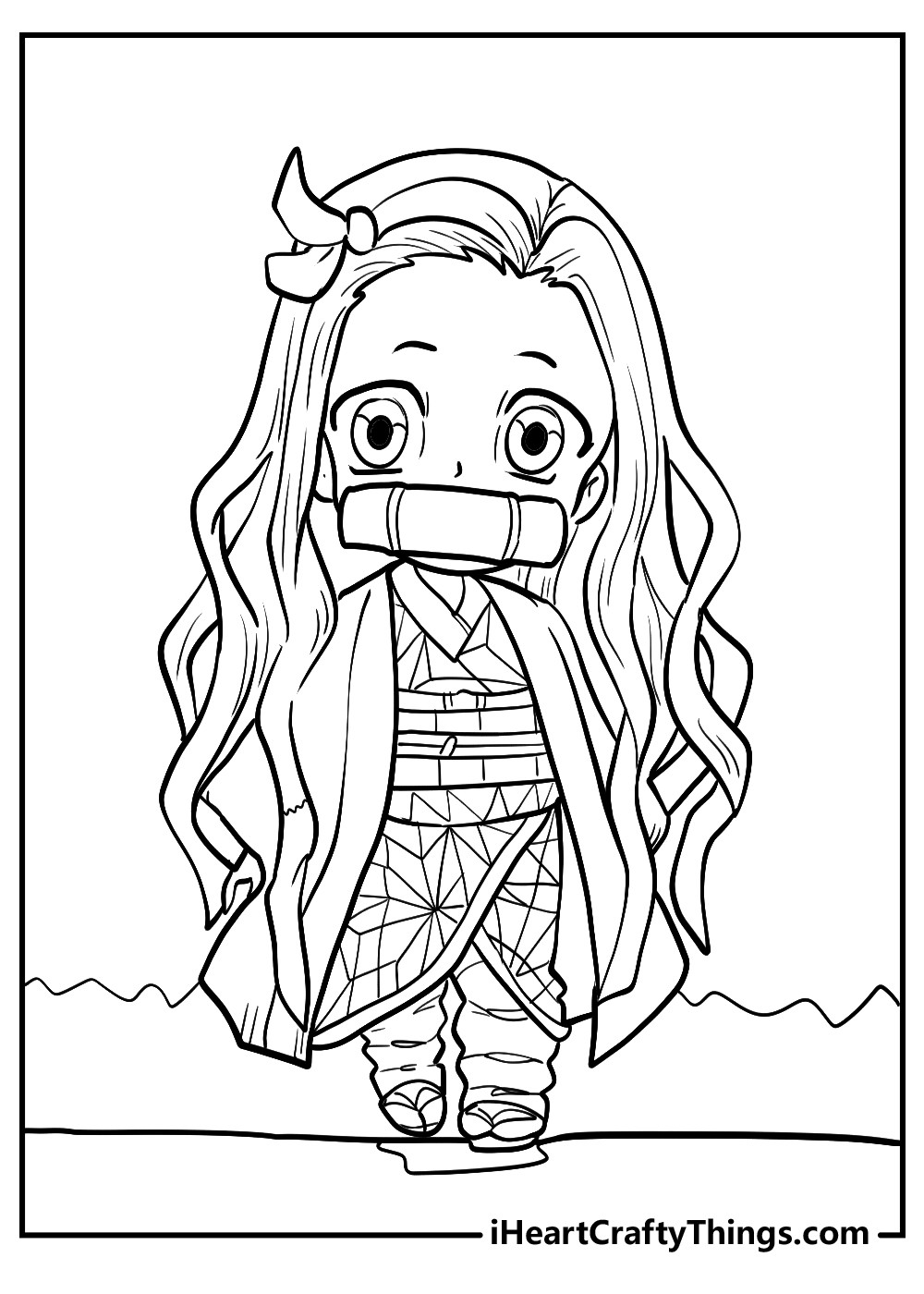 Printable nezuko coloring pages updated