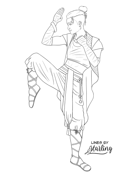 Colouring pages beau yasha