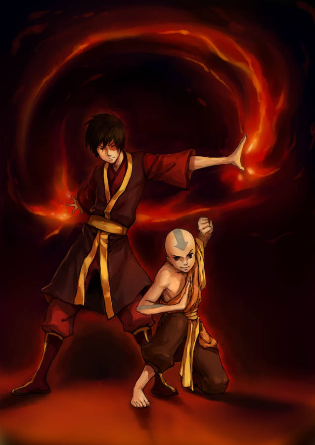 Download zuko and aang from avatar wallpaper