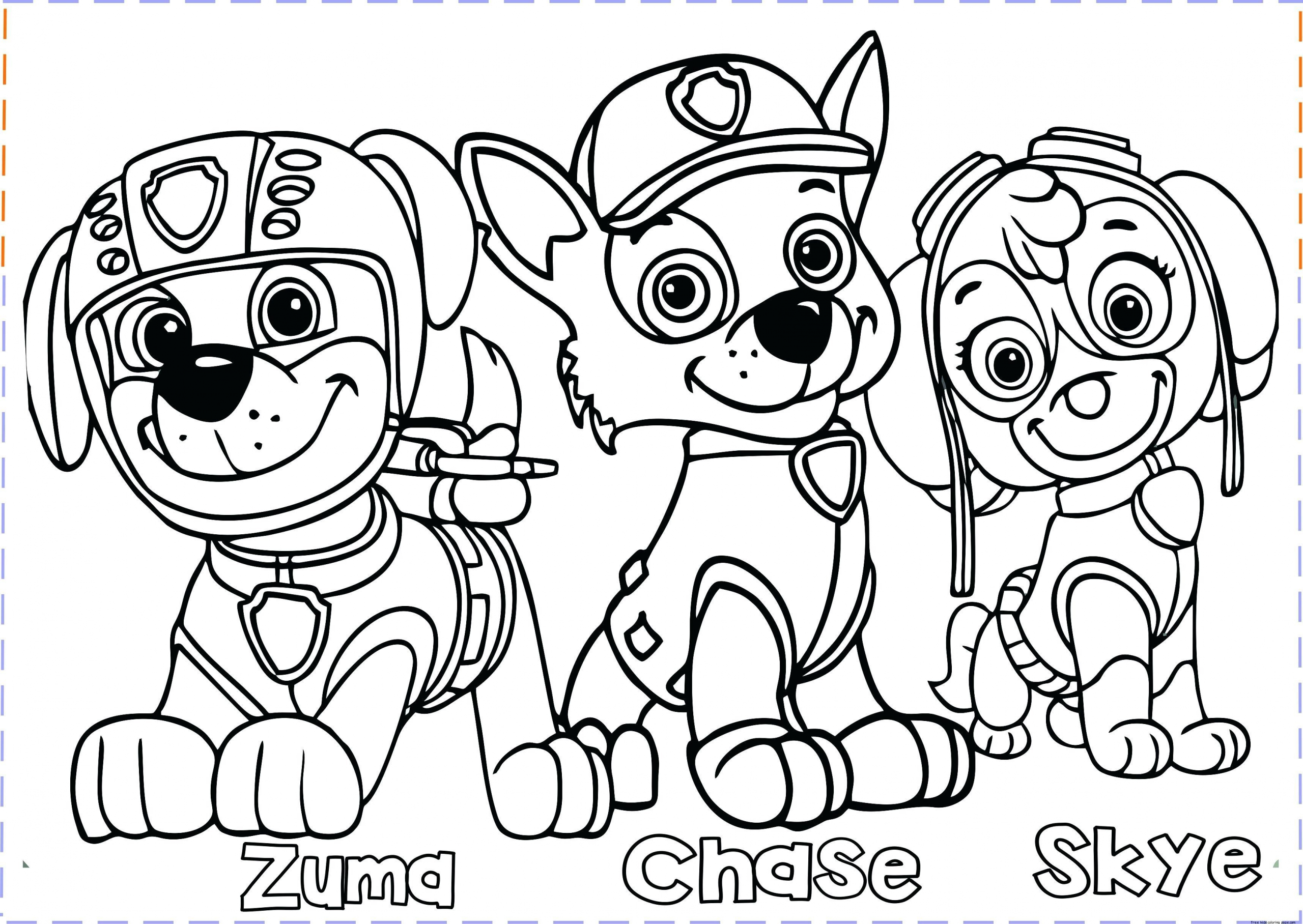 Zuma chase and skye worksheet