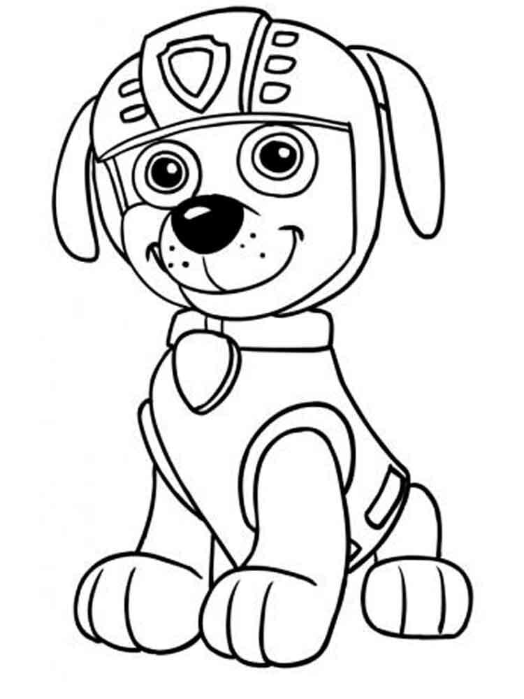 Zuma from paw patrol coloring page