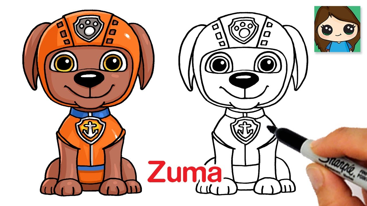 How to draw zua ð paw patrol