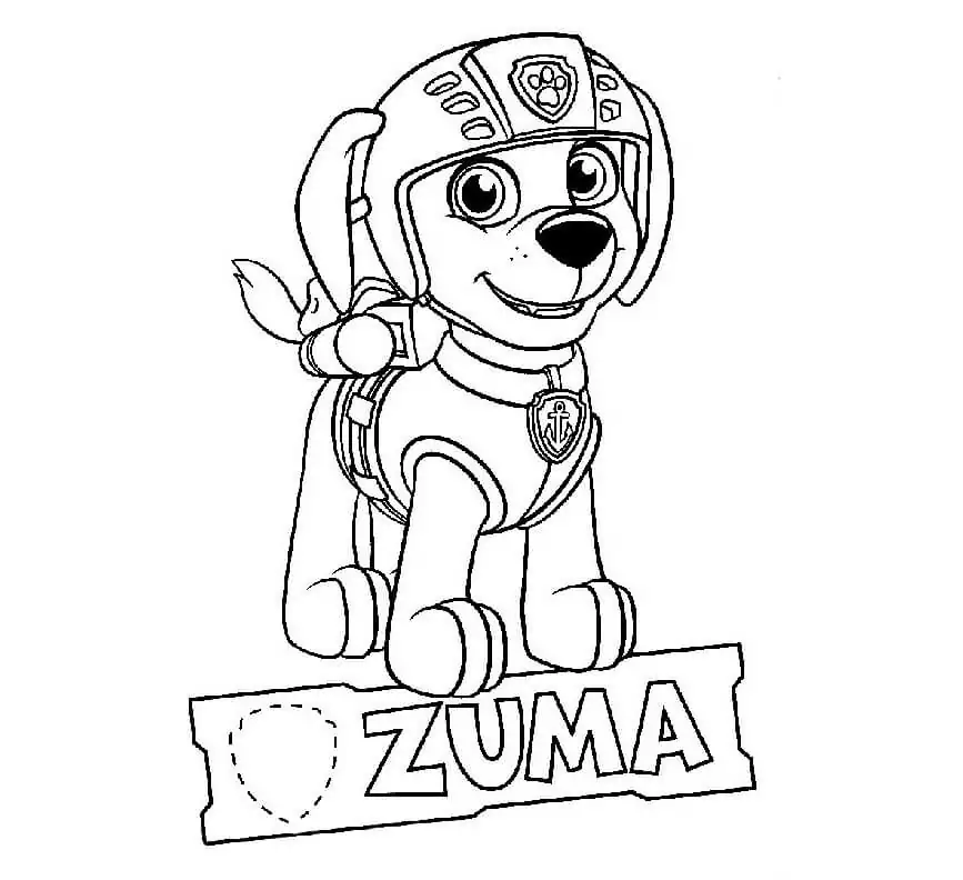 Zuma paw patrol fãrbung seite