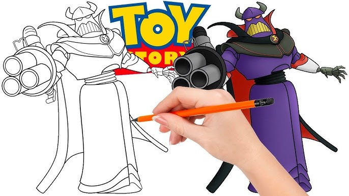 How to draw buzz lightyear the space ranger superhero fro toy story