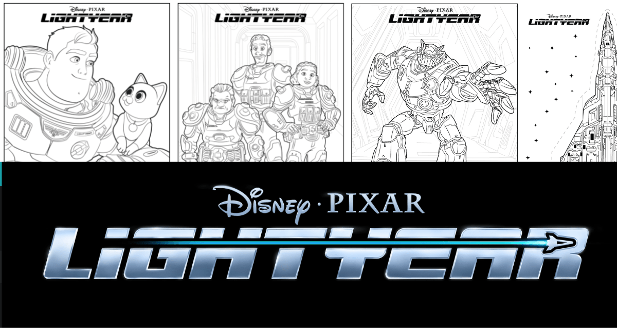 Disney pixar lightyear loring pages and activity sheets