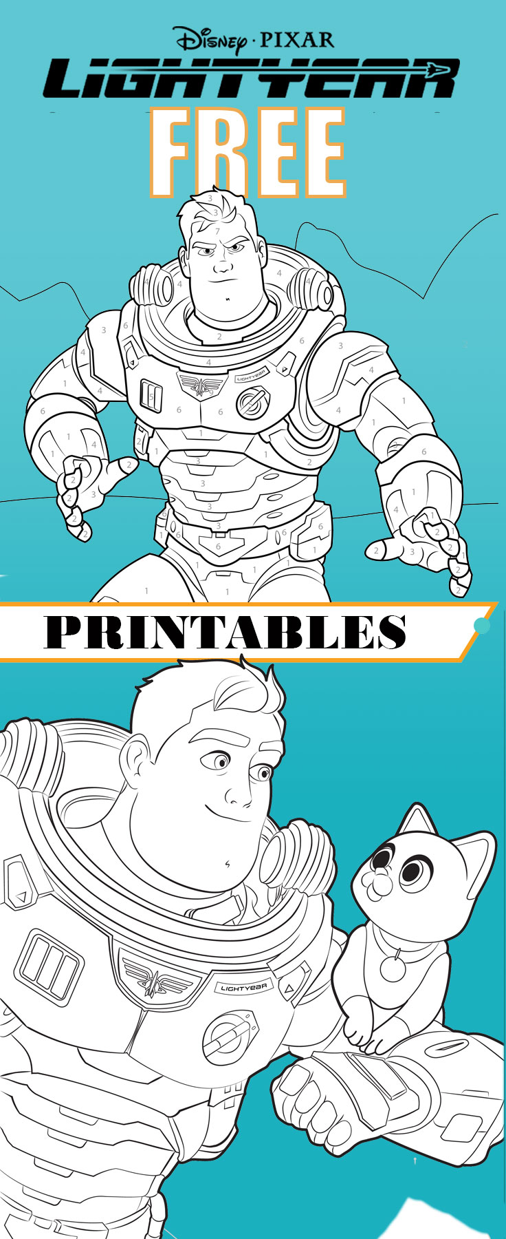 Lightyear coloring pages and printable activity sheets